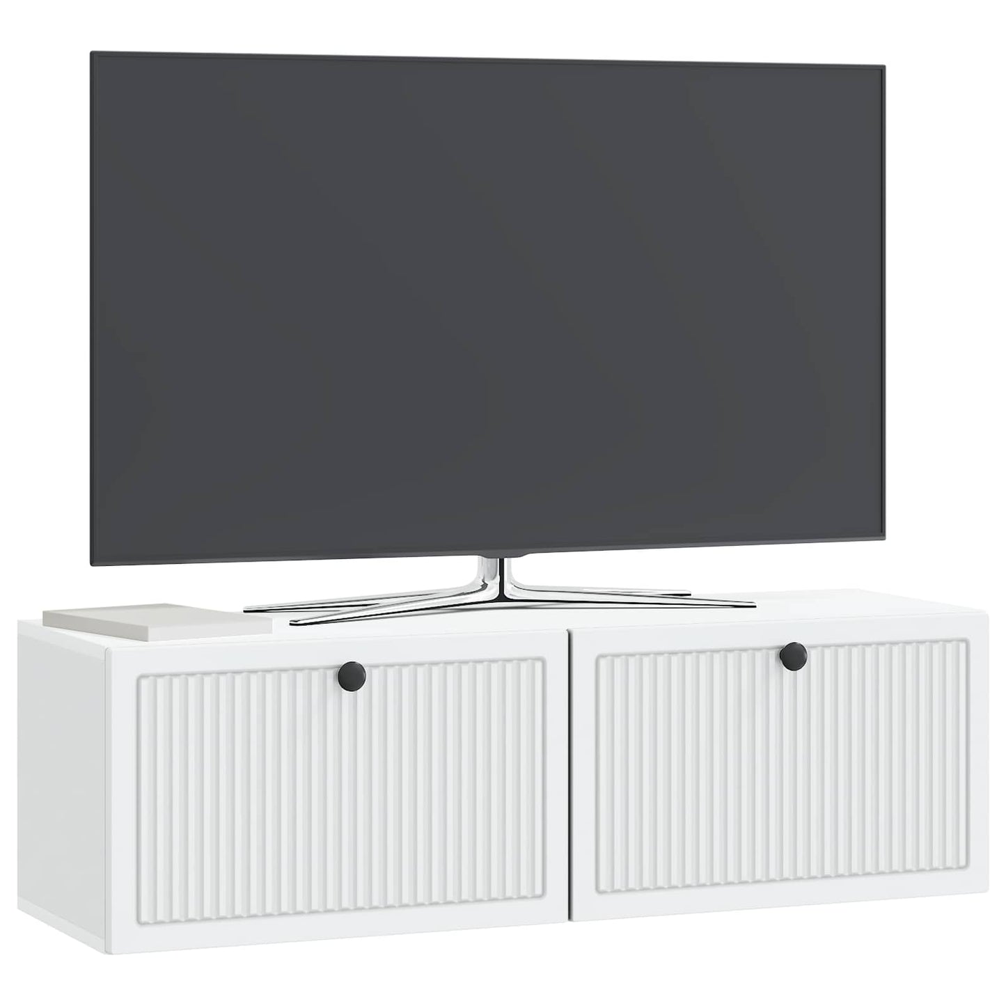 vidaXL Wall-Mounted TV Cabinet White 98 x 31 x 30 cm Engineered Wood 3