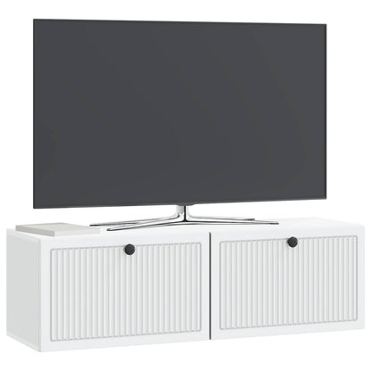 vidaXL Wall-Mounted TV Cabinet White 98 x 31 x 30 cm Engineered Wood 3
