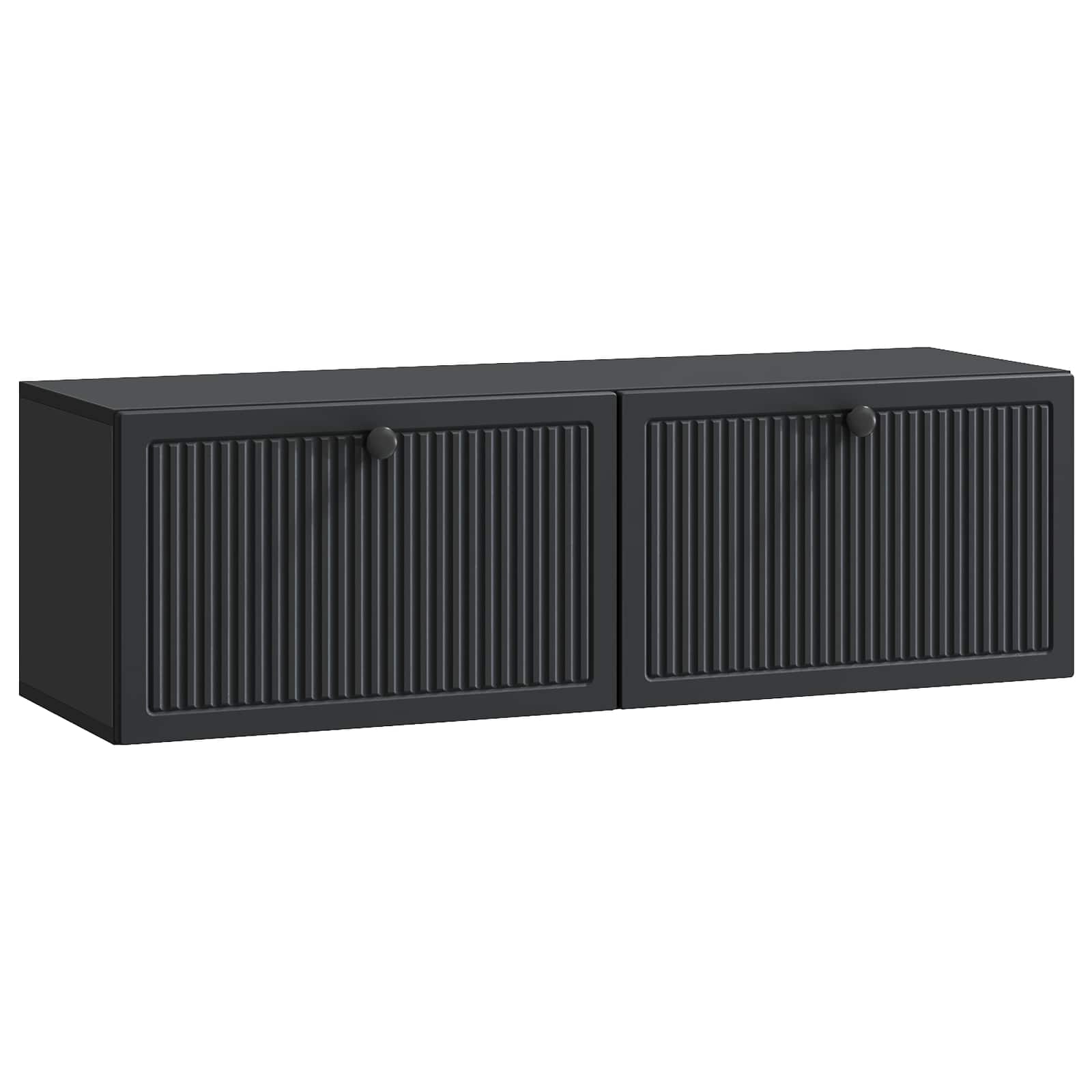 vidaXL Wall-Mounted TV Cabinet Black 98 x 31 x 30 cm Engineered Wood 2