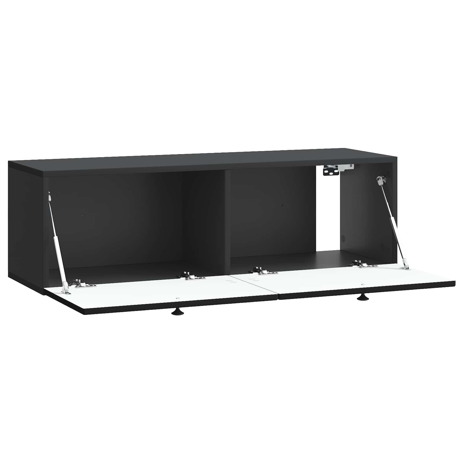 vidaXL Wall-Mounted TV Cabinet Black 98 x 31 x 30 cm Engineered Wood 5