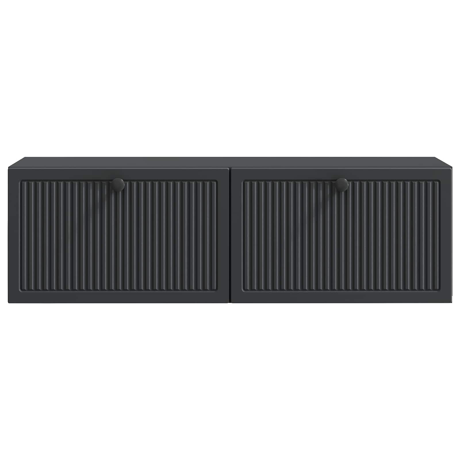 vidaXL Wall-Mounted TV Cabinet Black 98 x 31 x 30 cm Engineered Wood 6
