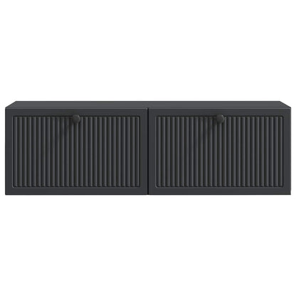 vidaXL Wall-Mounted TV Cabinet Black 98 x 31 x 30 cm Engineered Wood 6
