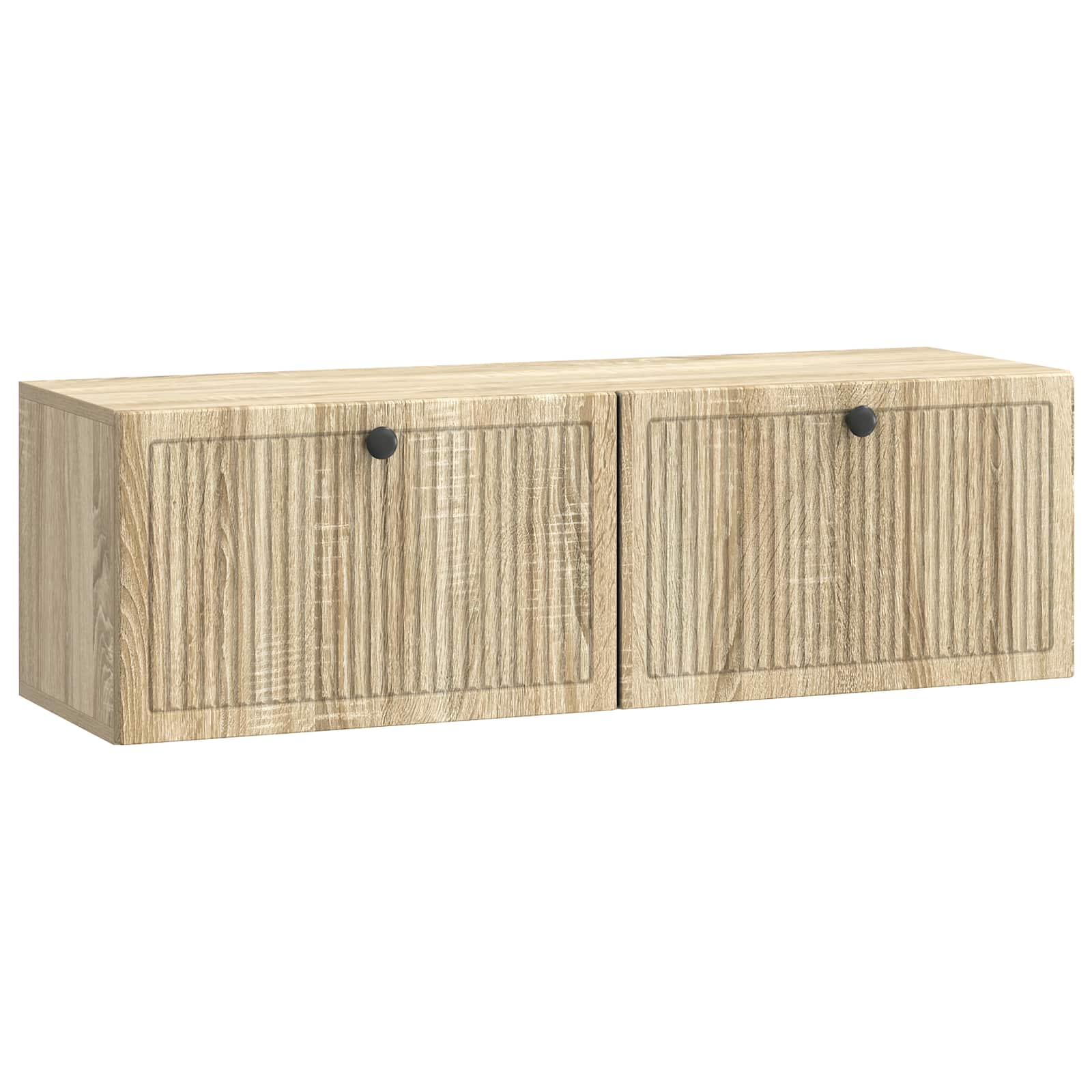 vidaXL Wall-Mounted TV Cabinet Wall-mounted Sonoma Oak 98 x 31 x 30 cm 2