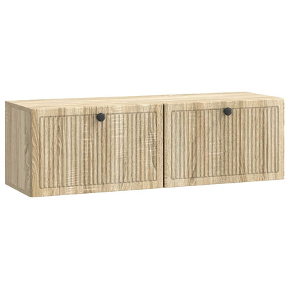 vidaXL Wall-Mounted TV Cabinet Wall-mounted Sonoma Oak 98 x 31 x 30 cm 2