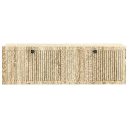 vidaXL Wall-Mounted TV Cabinet Wall-mounted Sonoma Oak 98 x 31 x 30 cm 6