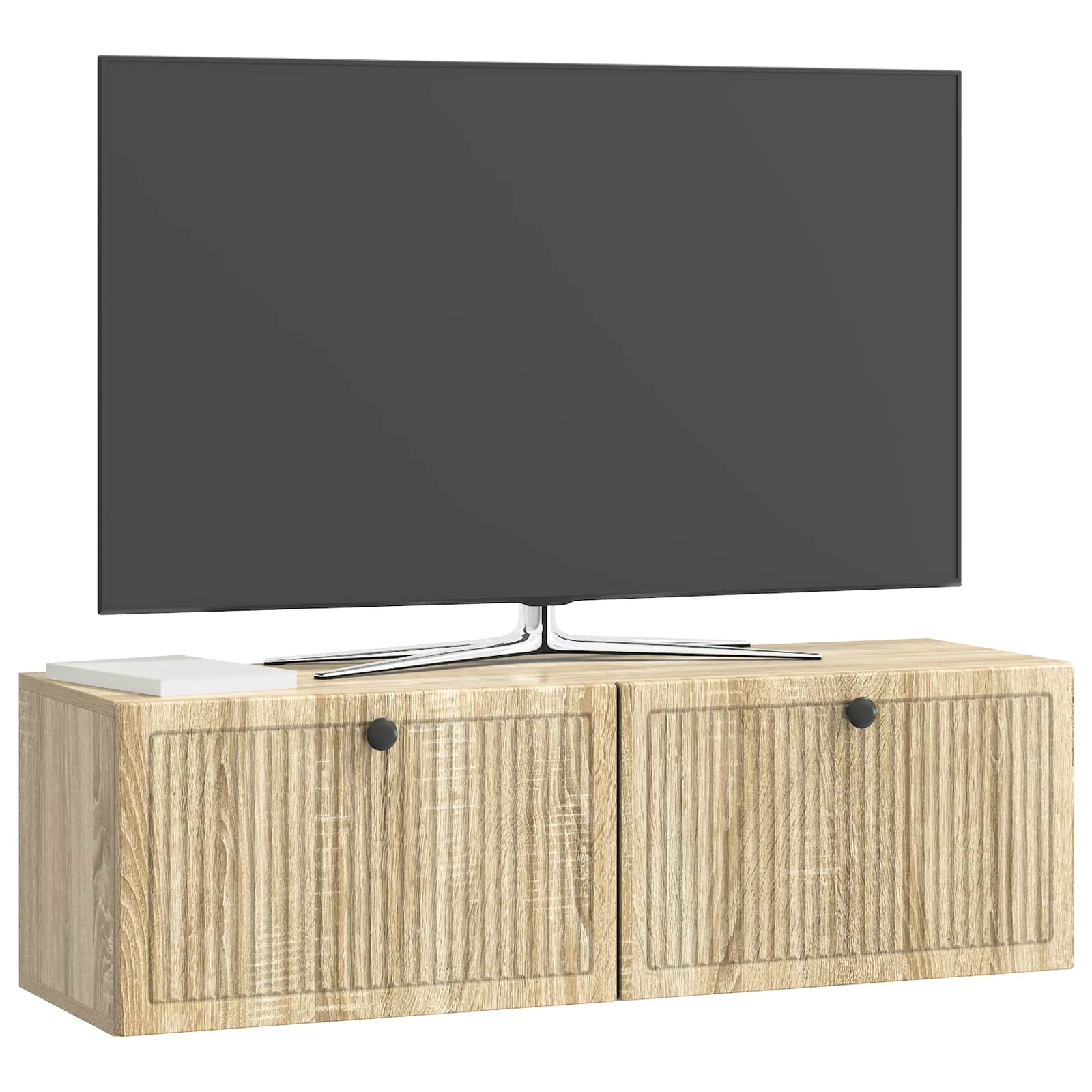 vidaXL Wall-Mounted TV Cabinet Wall-mounted Sonoma Oak 98 x 31 x 30 cm 3