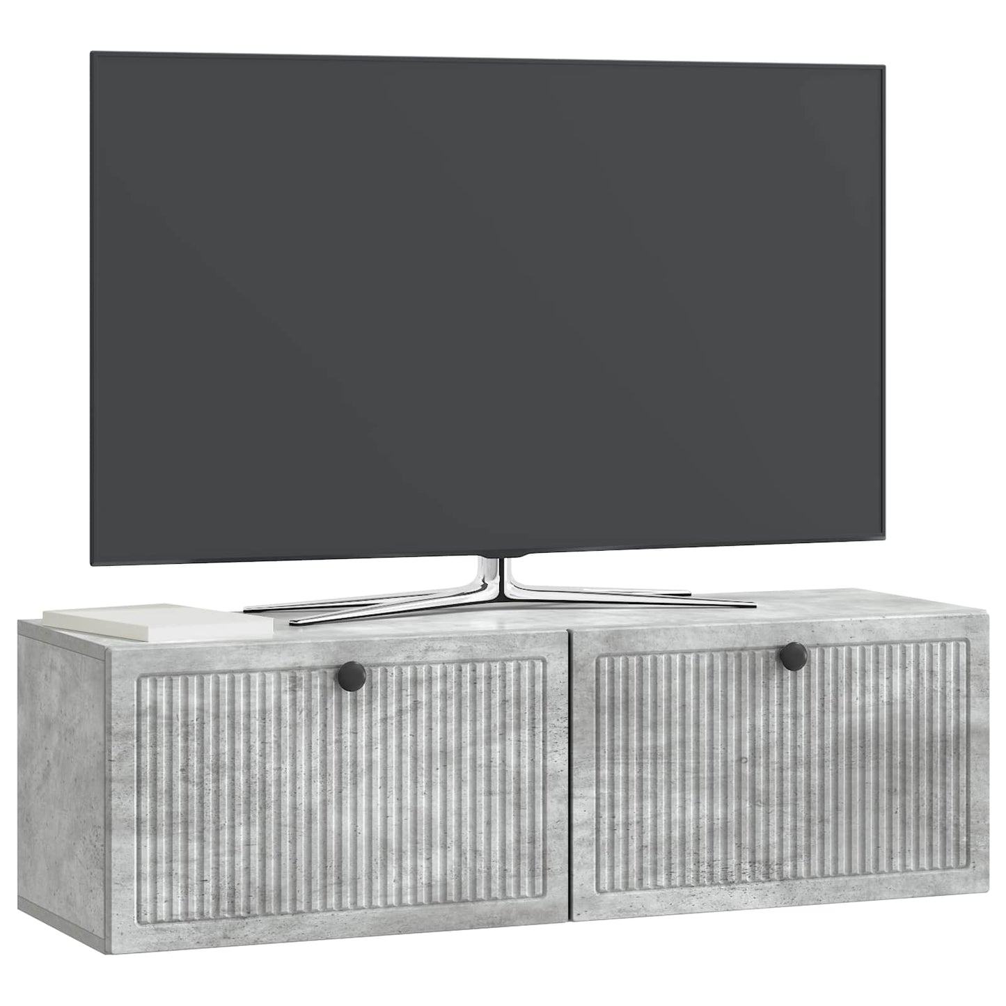 vidaXL Wall-Mounted TV Cabinet Concrete Grey 98 x 31 x 30 cm 3