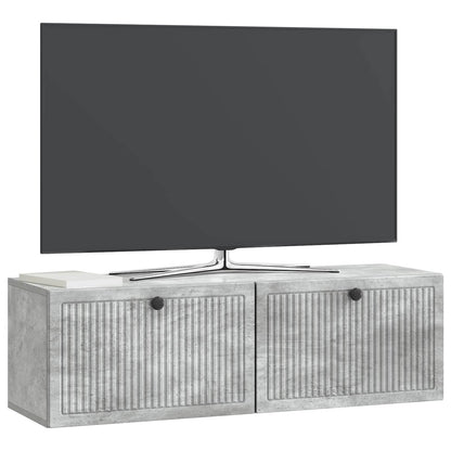 vidaXL Wall-Mounted TV Cabinet Concrete Grey 98 x 31 x 30 cm 3