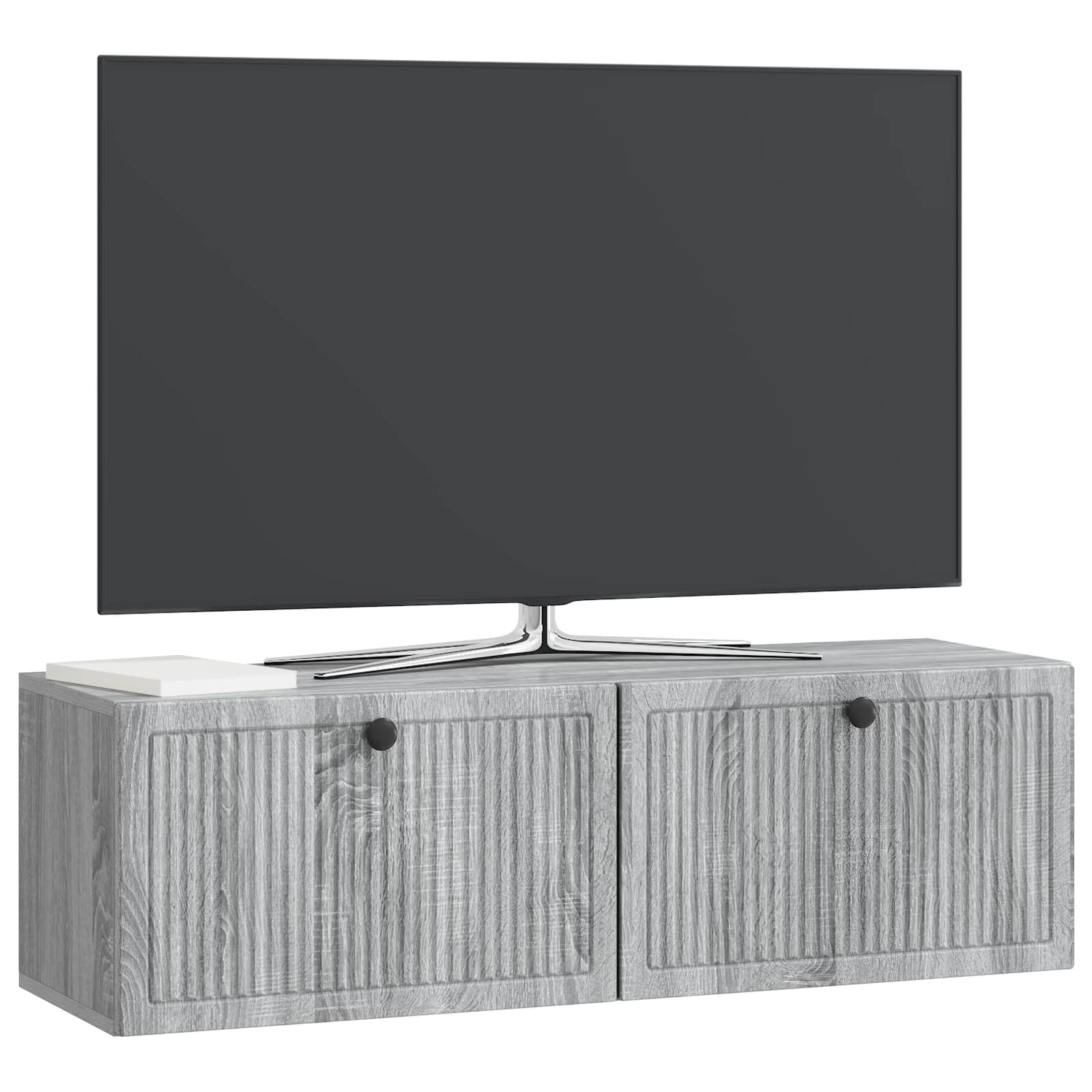 vidaXL Wall-Mounted TV Cabinet Grey Sonoma 98 x 31 x 30 cm 3