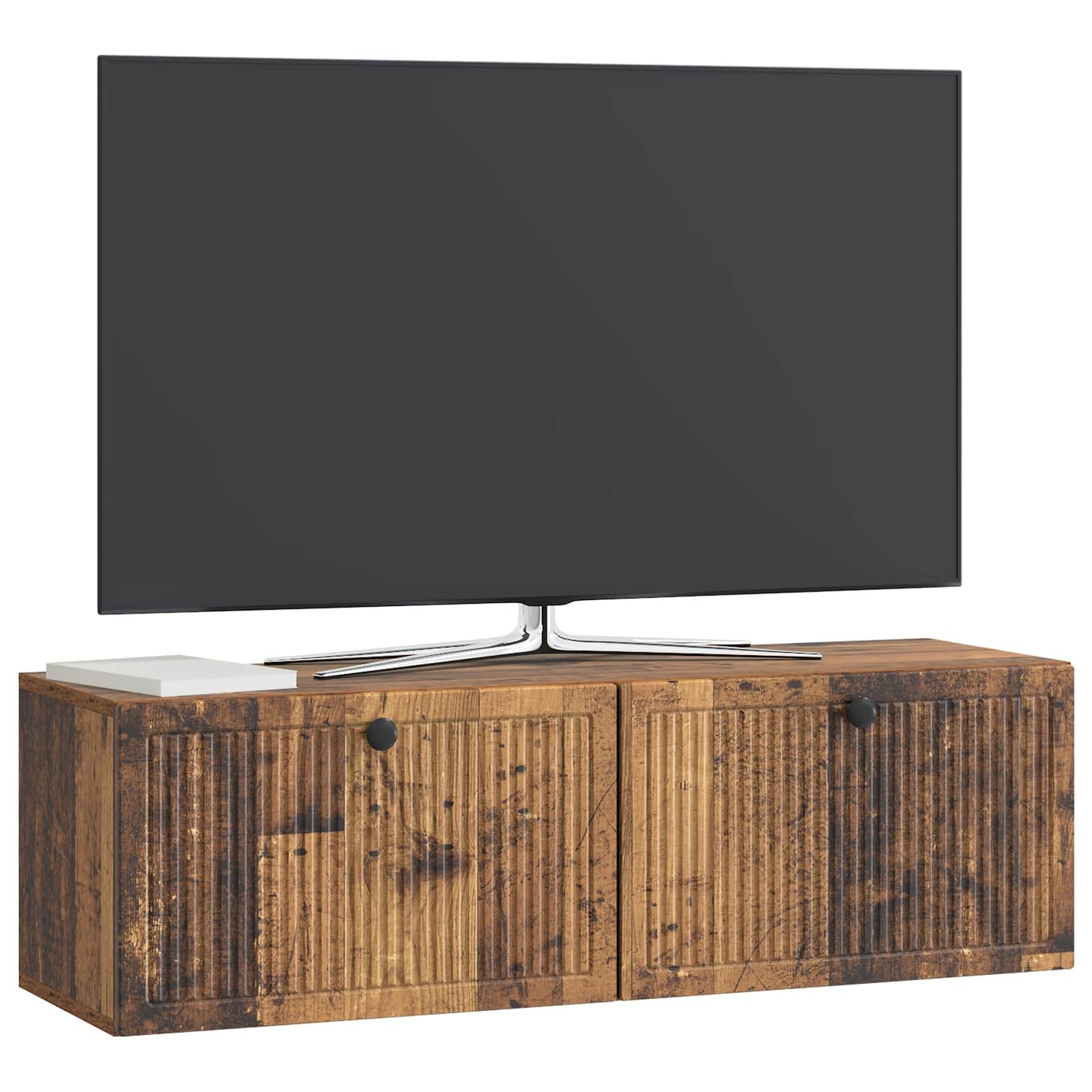 vidaXL Wall-Mounted TV Cabinet Wall-mounted Old Wood 98 x 31 x 30 cm 3