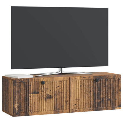 vidaXL Wall-Mounted TV Cabinet Wall-mounted Old Wood 98 x 31 x 30 cm 3