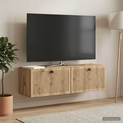 vidaXL Wall-Mounted TV Cabinet 98 x 31 x 30 cm Artisan Oak 1