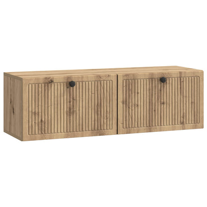 vidaXL Wall-Mounted TV Cabinet 98 x 31 x 30 cm Artisan Oak 2