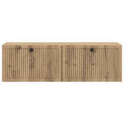 vidaXL Wall-Mounted TV Cabinet 98 x 31 x 30 cm Artisan Oak 6