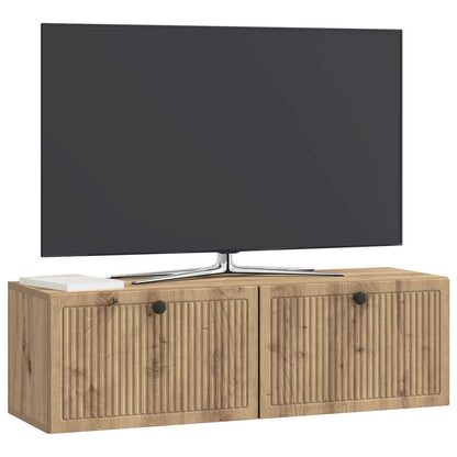 vidaXL Wall-Mounted TV Cabinet 98 x 31 x 30 cm Artisan Oak 3
