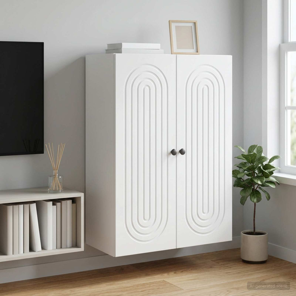 vidaXL Wall-Mounted Cabinet Engineered Wood Depth 34.5 cm