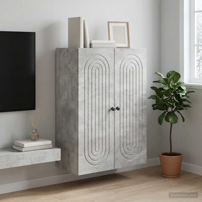 vidaXL Wall-Mounted Cabinet Engineered Wood Depth 34.5 cm