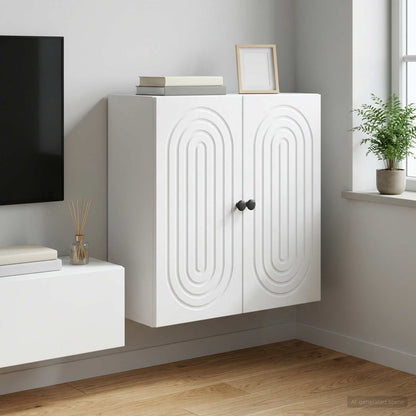 vidaXL Wall-Mounted Cabinet White 59 x 31 x 60 cm Engineered Wood 1