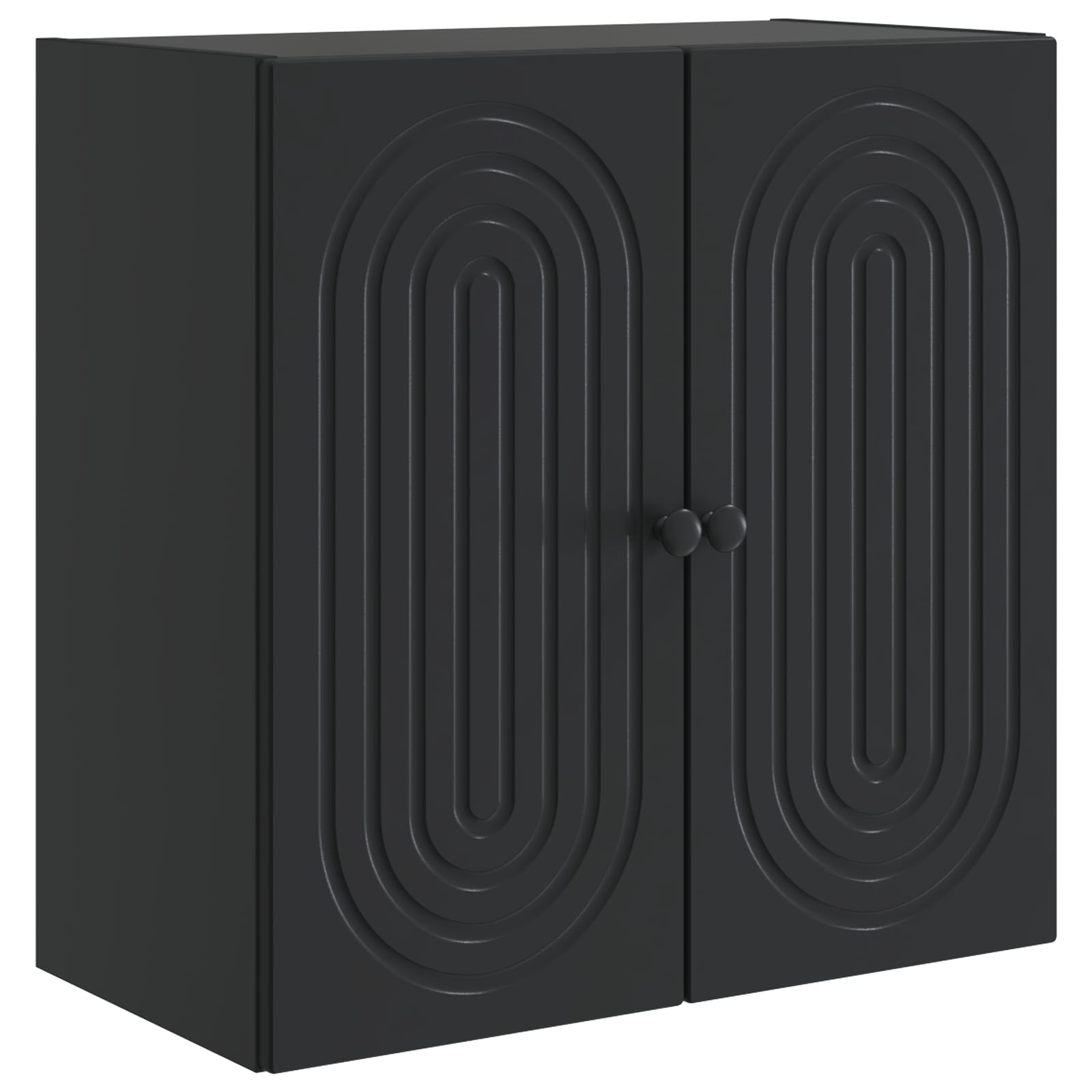 vidaXL Wall-Mounted Cabinet Black 59 x 31 x 60 cm Engineered Wood 2