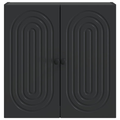 vidaXL Wall-Mounted Cabinet Black 59 x 31 x 60 cm Engineered Wood 4