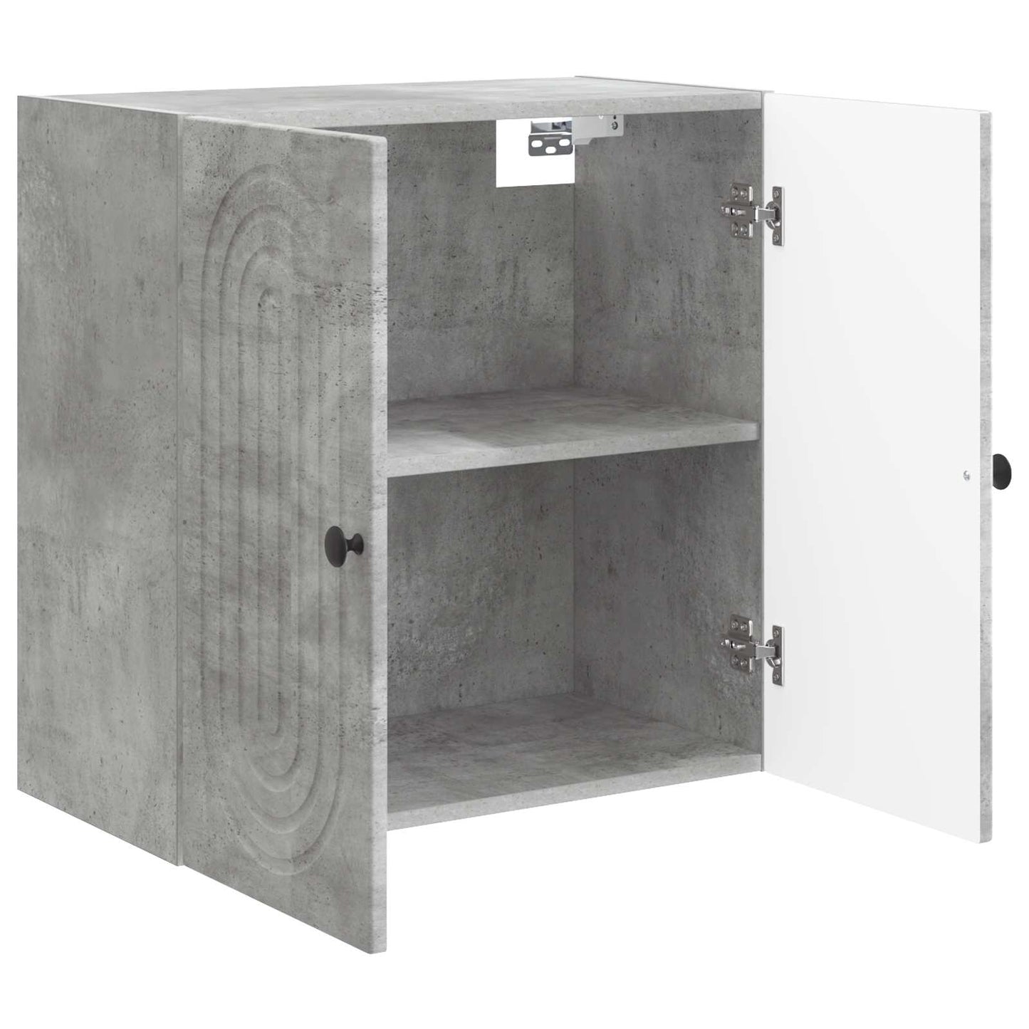 vidaXL Wall-Mounted Cabinet Concrete Grey 59 x 31 x 60 cm 3