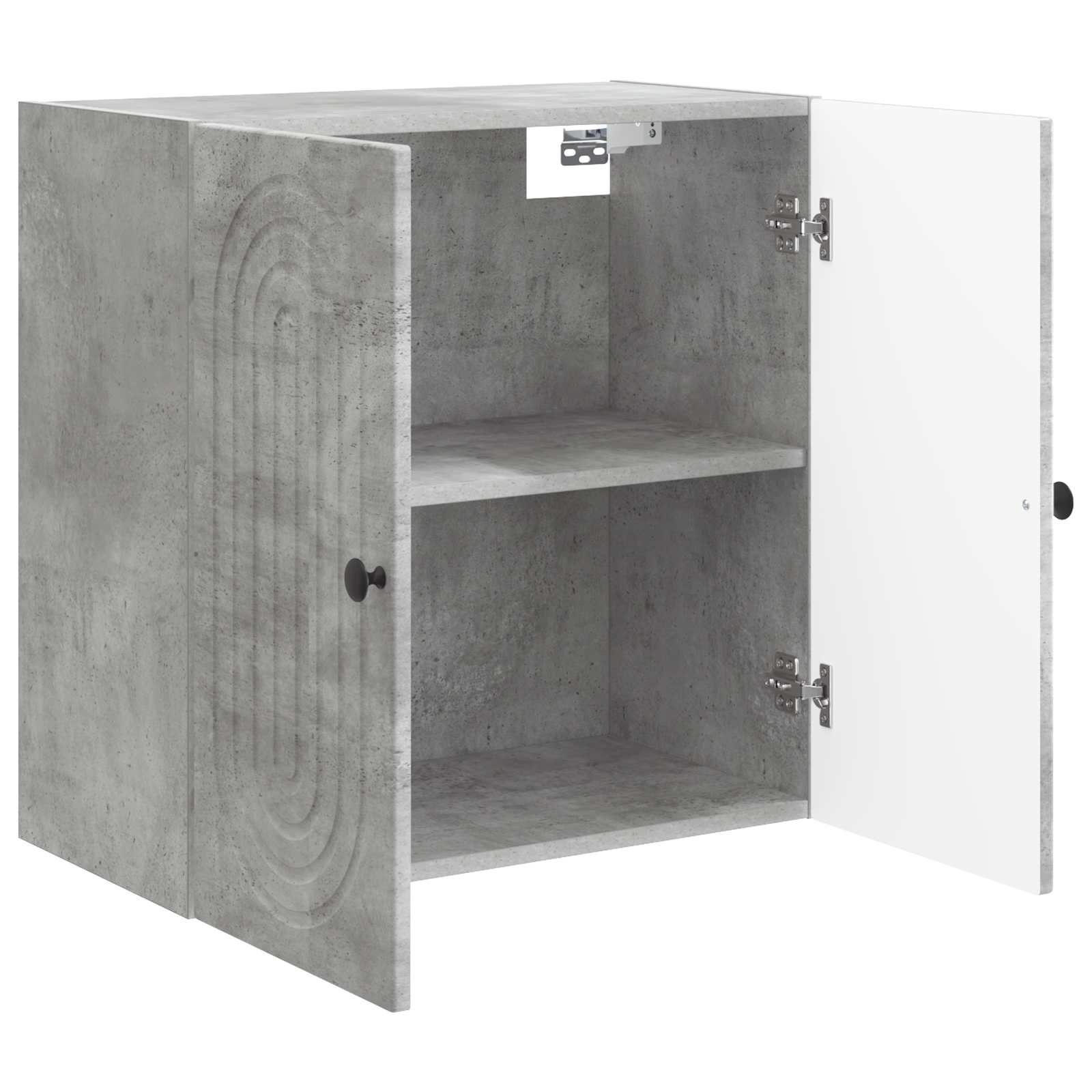 vidaXL Wall-Mounted Cabinet Concrete Grey 59 x 31 x 60 cm 3