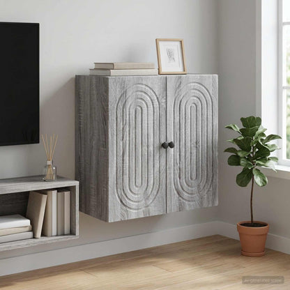 vidaXL Wall-Mounted Cabinet Grey Sonoma 59 x 31 x 60 cm 1