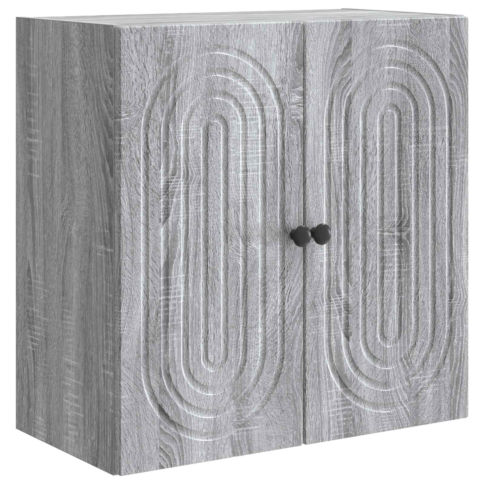 vidaXL Wall-Mounted Cabinet Grey Sonoma 59 x 31 x 60 cm 2