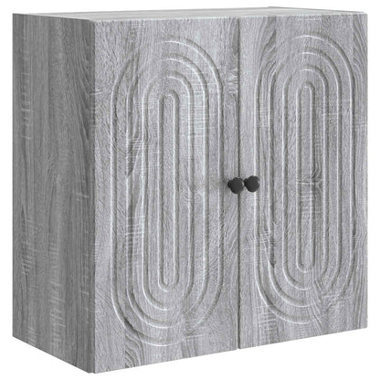 vidaXL Wall-Mounted Cabinet Grey Sonoma 59 x 31 x 60 cm 2