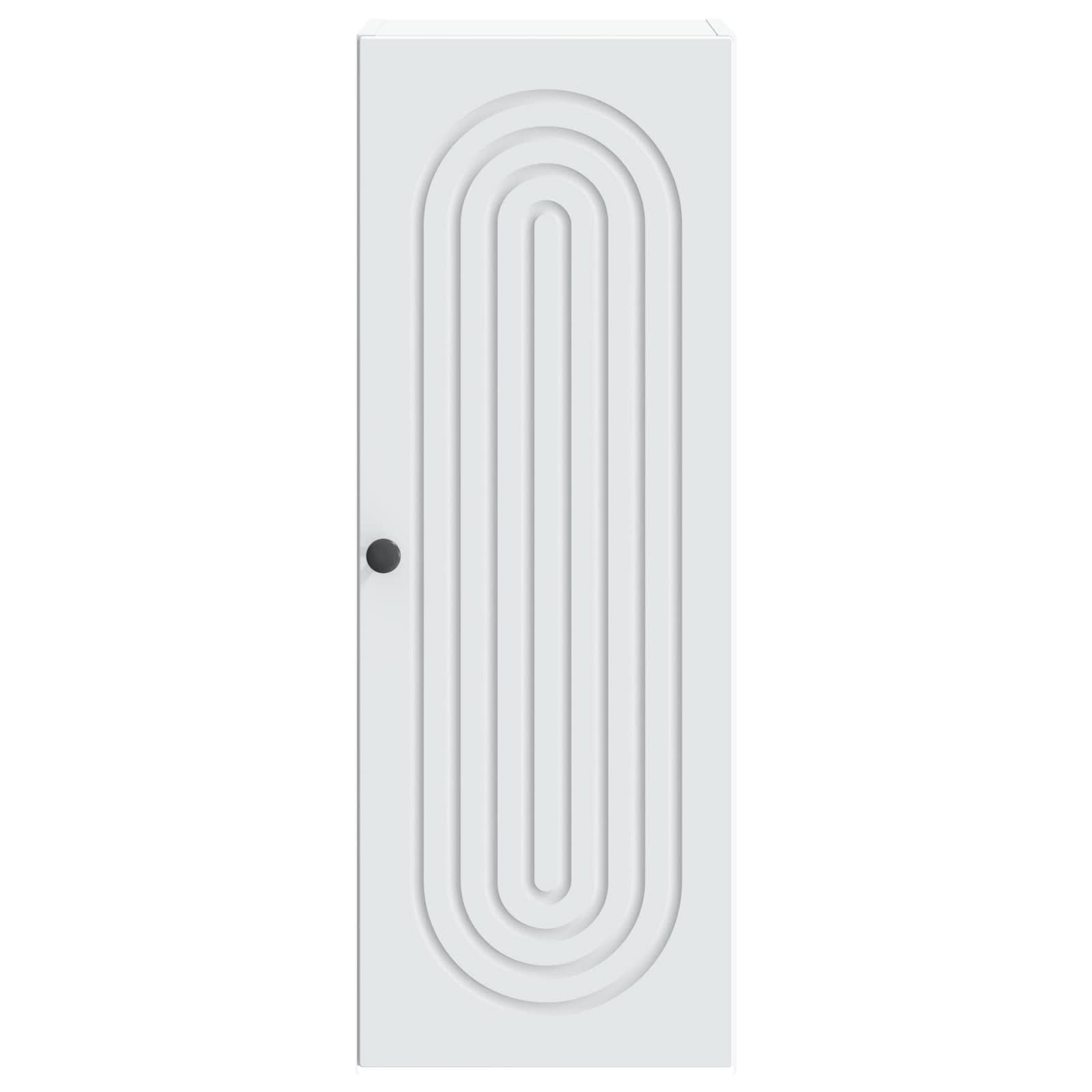 vidaXL Wall-Mounted Cabinet White 33 x 34.5 x 90 cm Engineered Wood 4