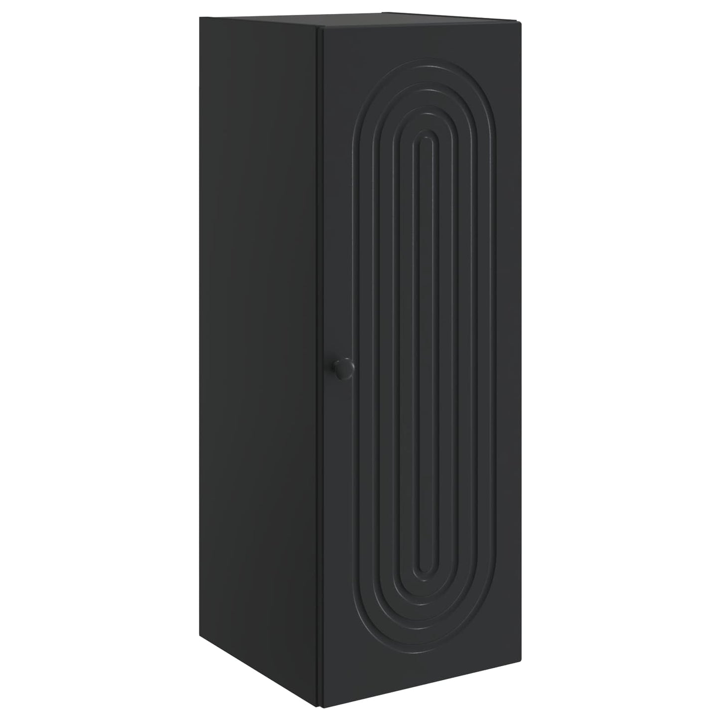 vidaXL Wall-Mounted Cabinet Black 33 x 34.5 x 90 cm Engineered Wood 2