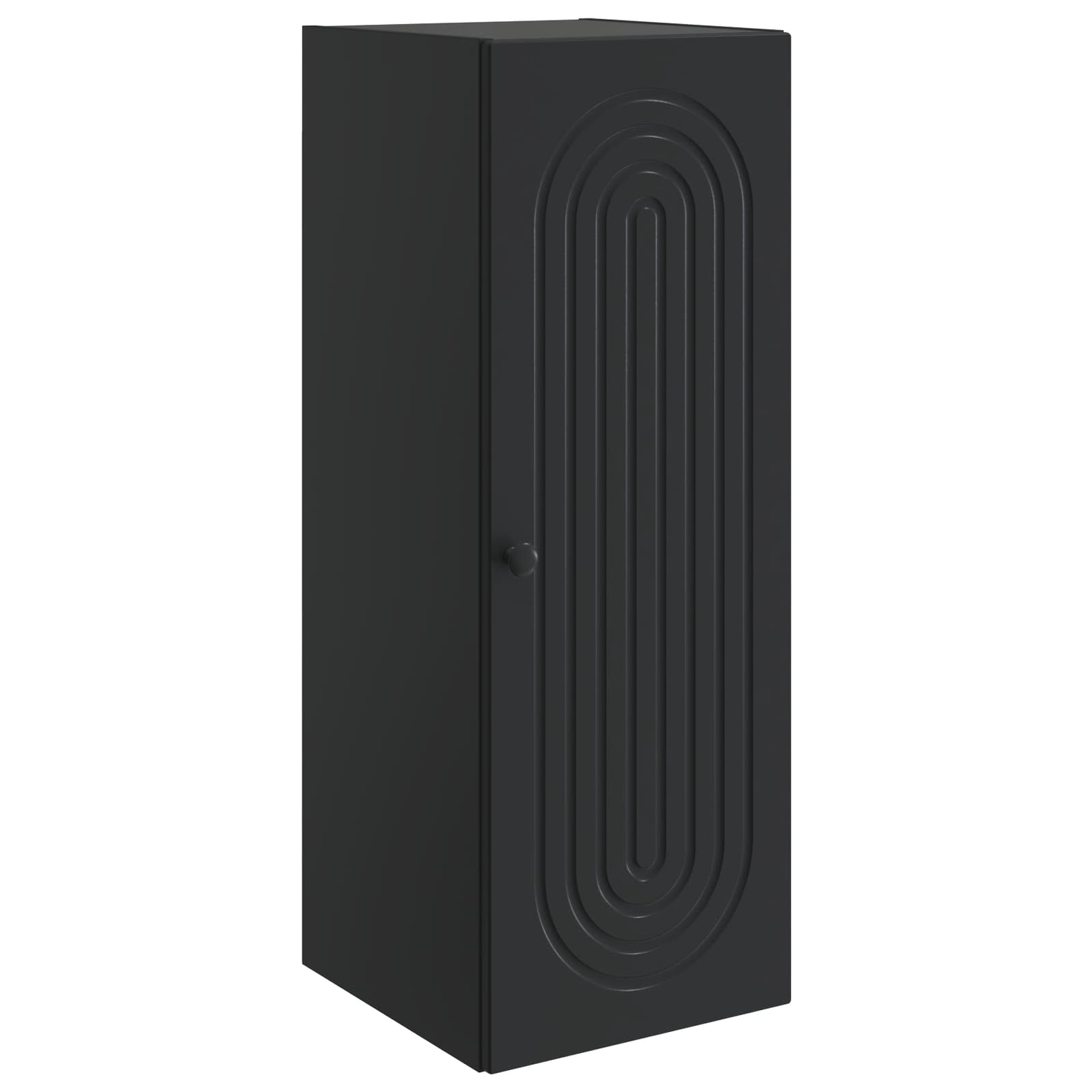 vidaXL Wall-Mounted Cabinet Black 33 x 34.5 x 90 cm Engineered Wood 2