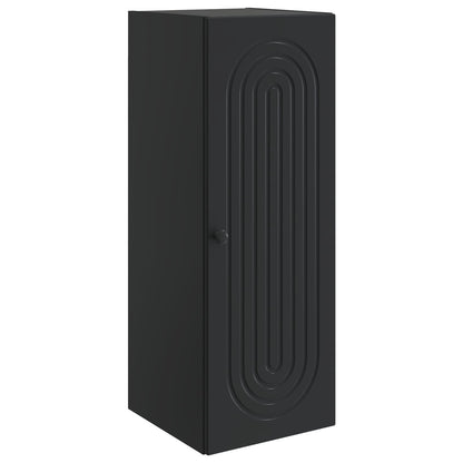 vidaXL Wall-Mounted Cabinet Black 33 x 34.5 x 90 cm Engineered Wood 2