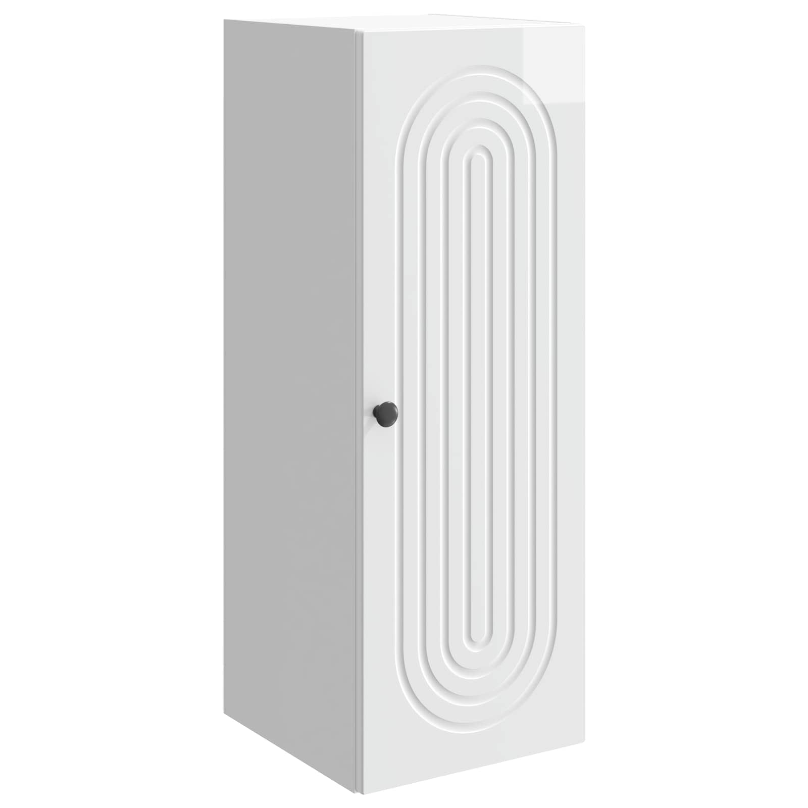 vidaXL Wall-Mounted Cabinet High Gloss White 33 x 34.5 x 90 cm 2