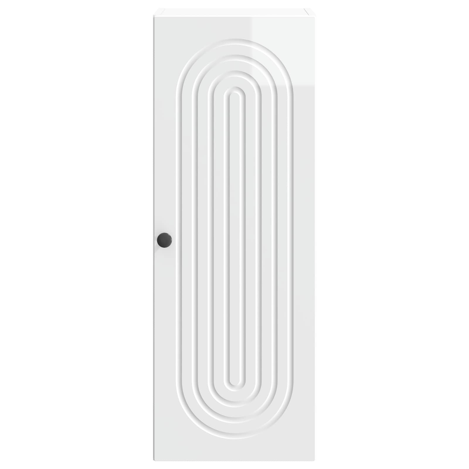 vidaXL Wall-Mounted Cabinet High Gloss White 33 x 34.5 x 90 cm 4