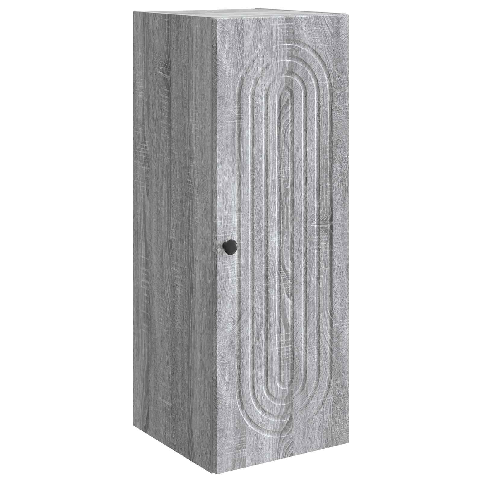 vidaXL Wall-Mounted Cabinet Grey Sonoma 33 x 34.5 x 90 cm 2