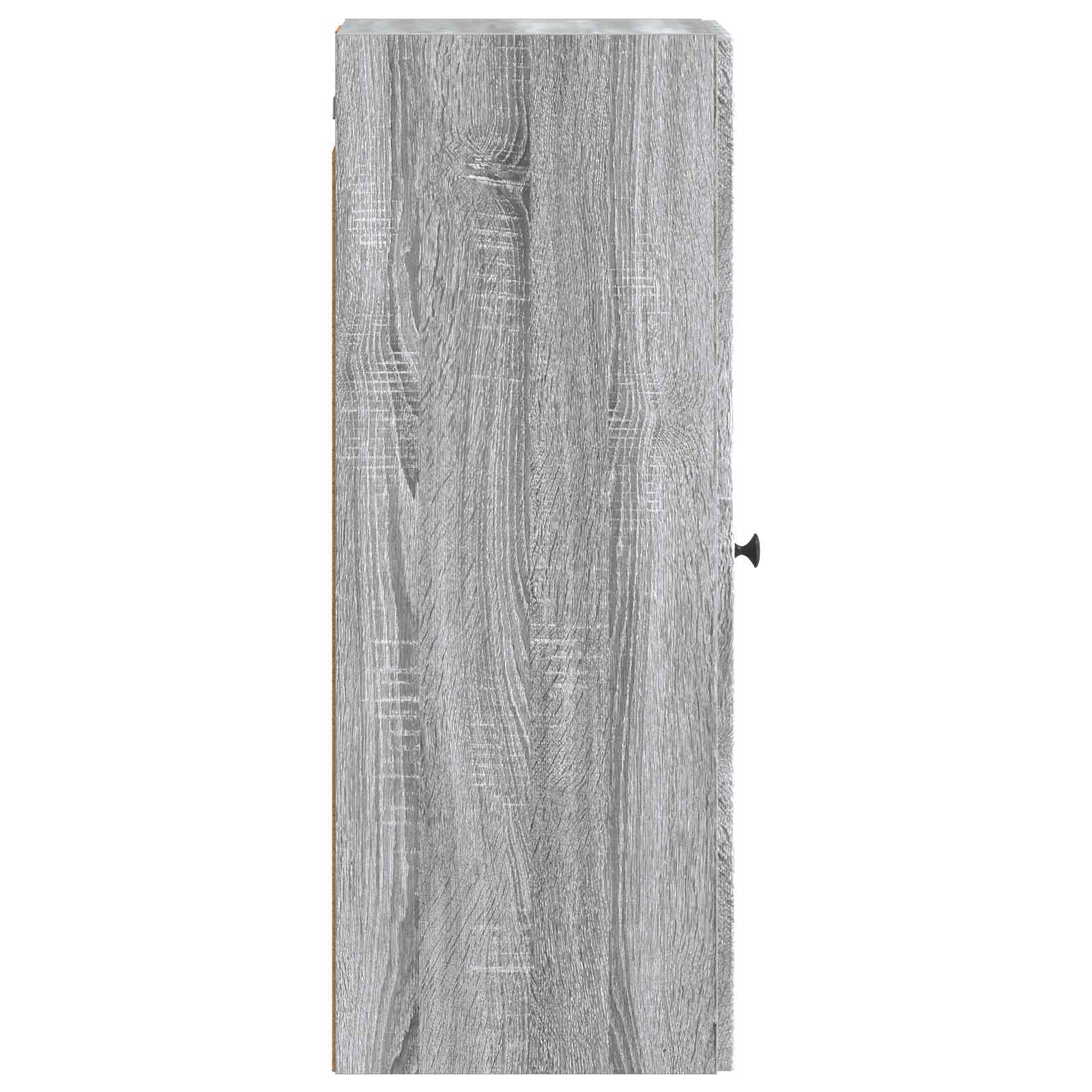 vidaXL Wall-Mounted Cabinet Grey Sonoma 33 x 34.5 x 90 cm 5