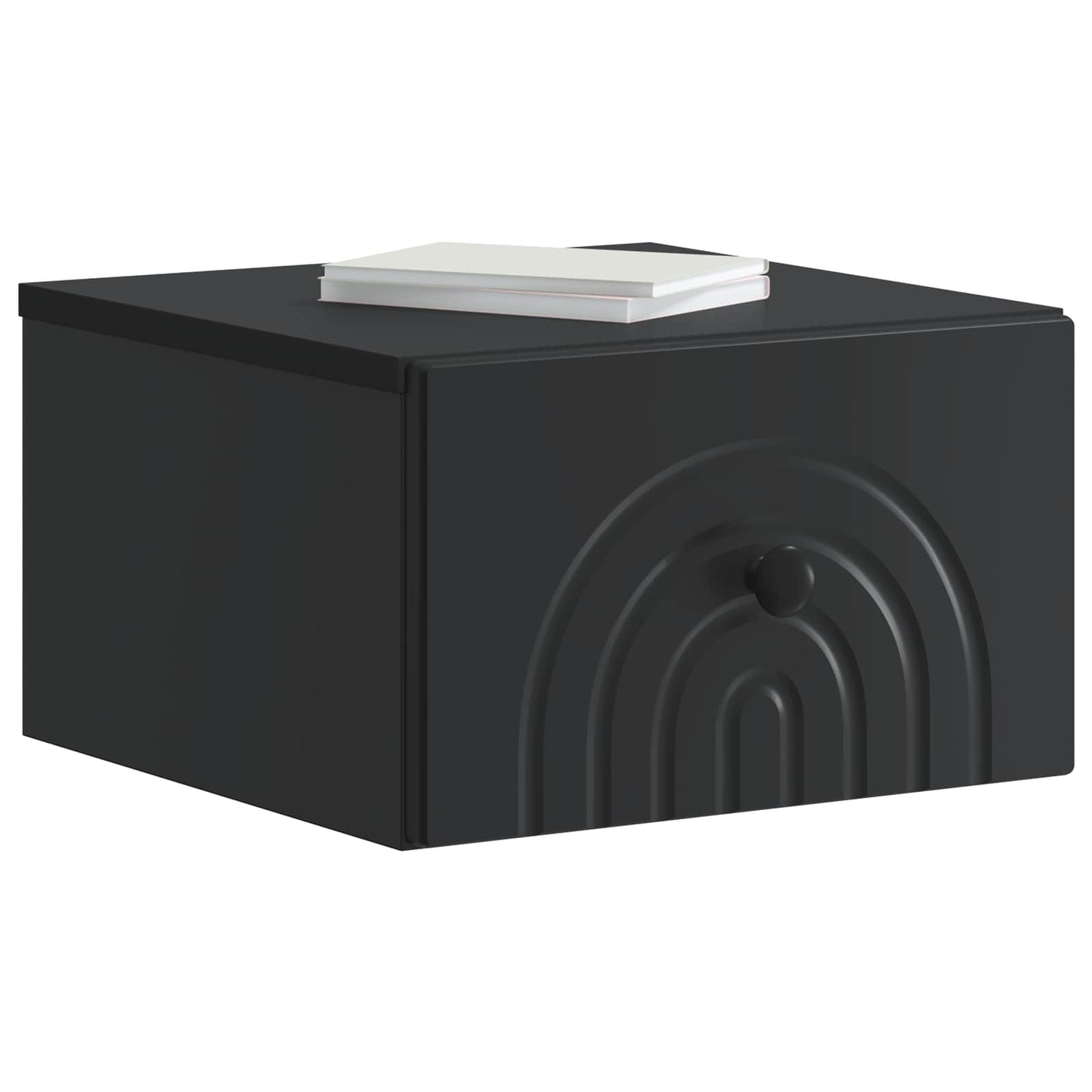 vidaXL Wall-Mounted Bedside Cabinet 2 pcs Black 33 x 34.5 x 20 cm 3