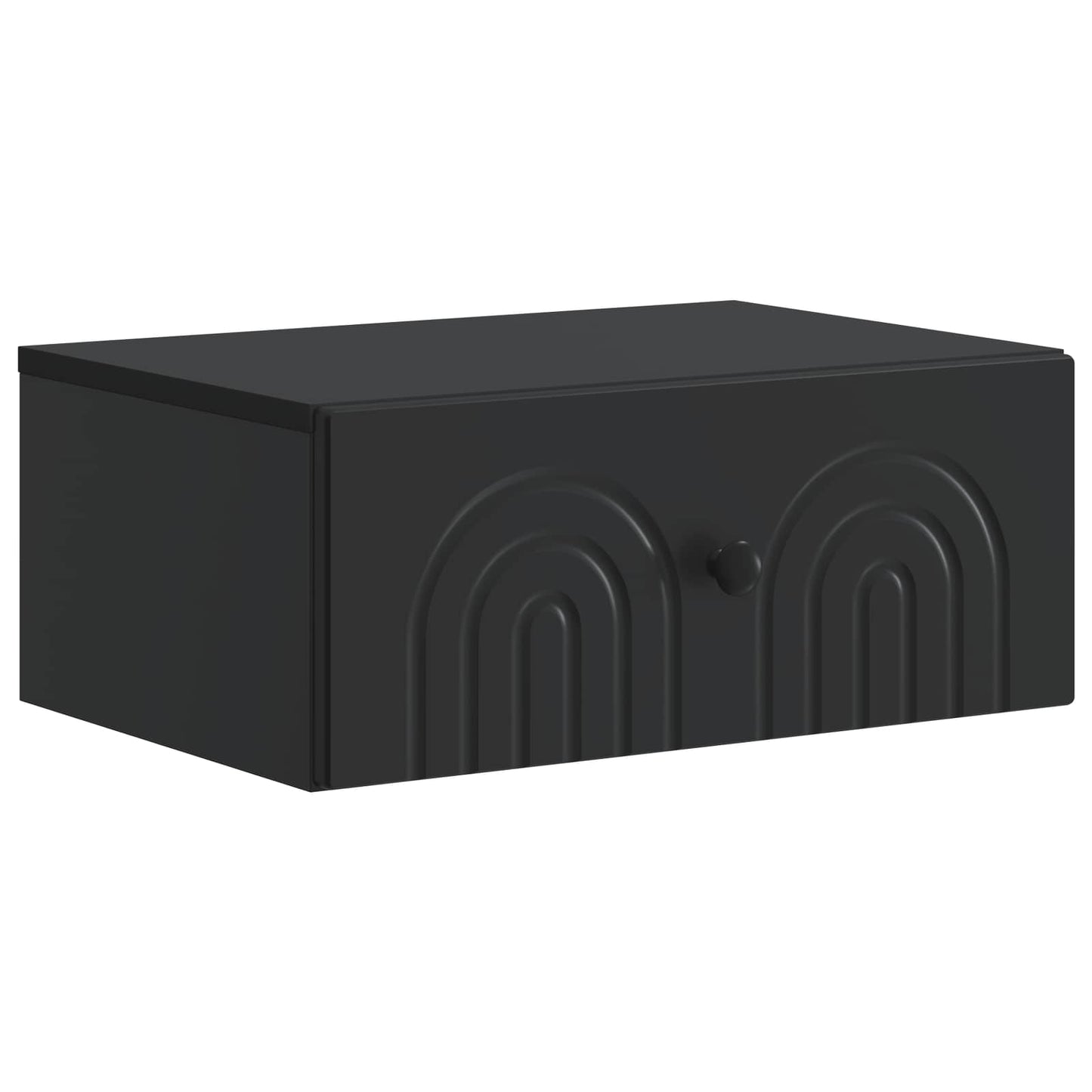 vidaXL Wall-Mounted Bedside Cabinet 2 pcs Black 49 x 34.5 x 20 cm 5