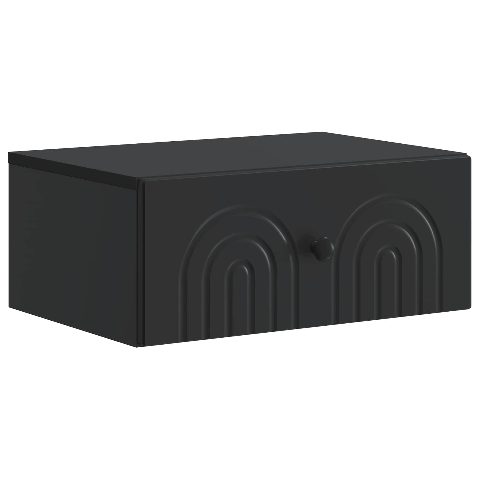vidaXL Wall-Mounted Bedside Cabinet 2 pcs Black 49 x 34.5 x 20 cm 5