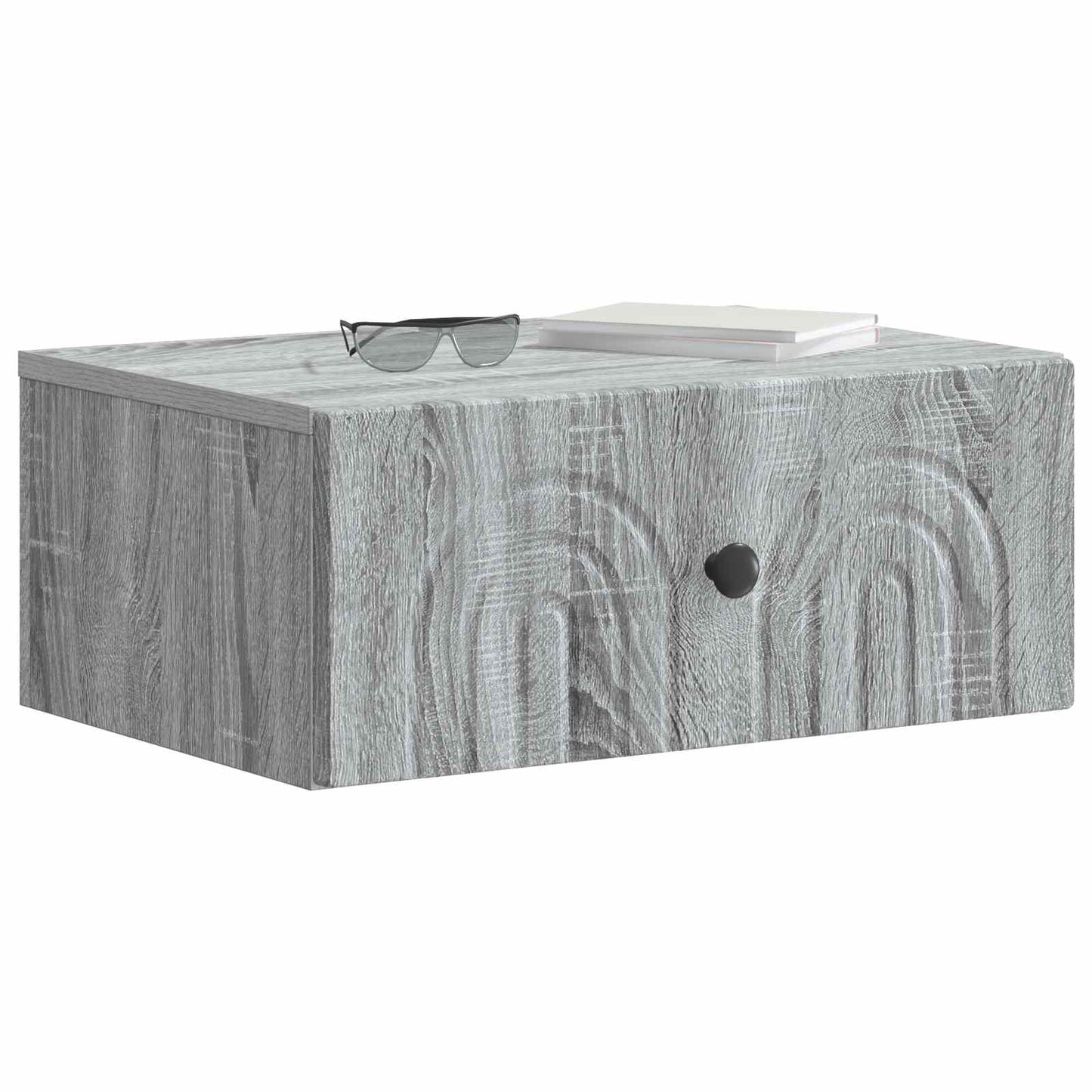 vidaXL Wall-Mounted Bedside Cabinet 2 pcs Grey Sonoma 3