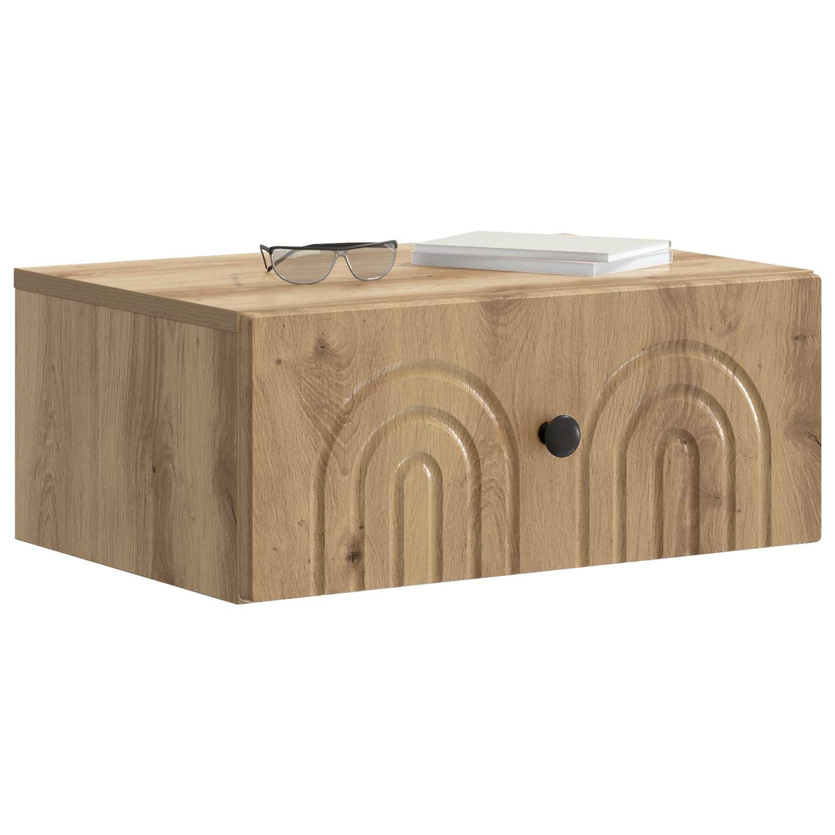 Wall-Mounted Bedside Cabinet 49 x 34.5 x 20 cm Artisan oak