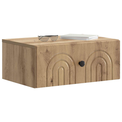 Wall-Mounted Bedside Cabinet 49 x 34.5 x 20 cm Artisan oak