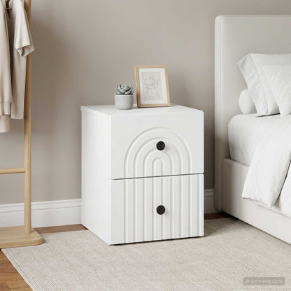 Wall-Mounted Bedside Cabinet 33 x 34.5 x 40 cm White 2