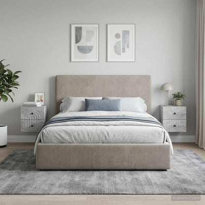 Wall-Mounted Bedside Cabinet 33 x 34.5 x 40 cm Concrete grey 2