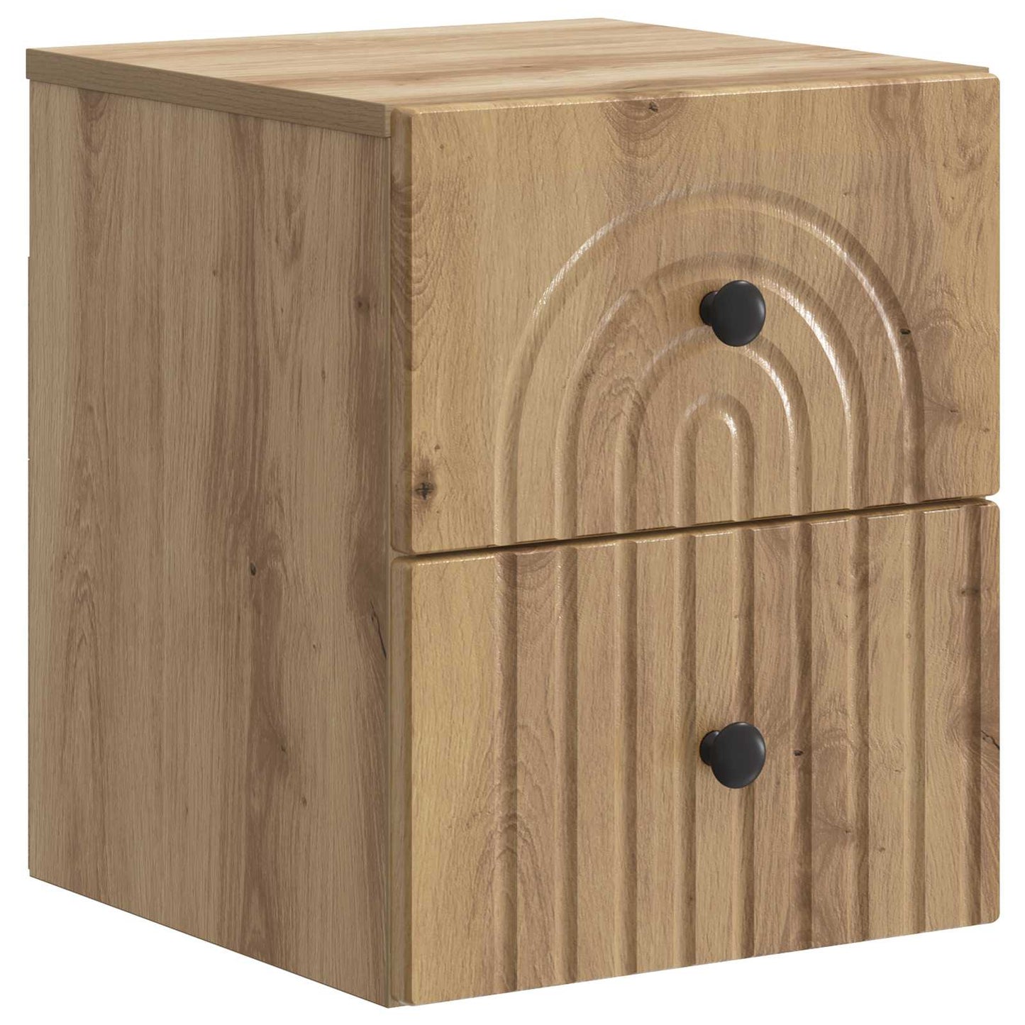 vidaXL Wall-Mounted Bedside Cabinet 2 pcs Artisan Oak 5