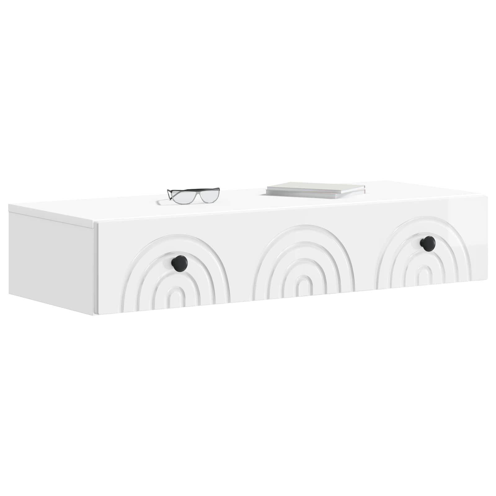 vidaXL Wall-Mounted Side Table 87.5 x 34.5 x 17 cm Engineered Wood 3