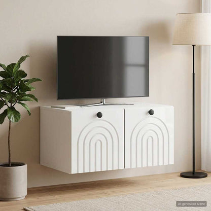 vidaXL Wall-Mounted TV Cabinet High Gloss White 59.5 x 41 x 30 cm 1