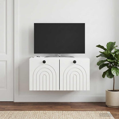 vidaXL Wall-Mounted TV Cabinet High Gloss White 59.5 x 41 x 30 cm 4
