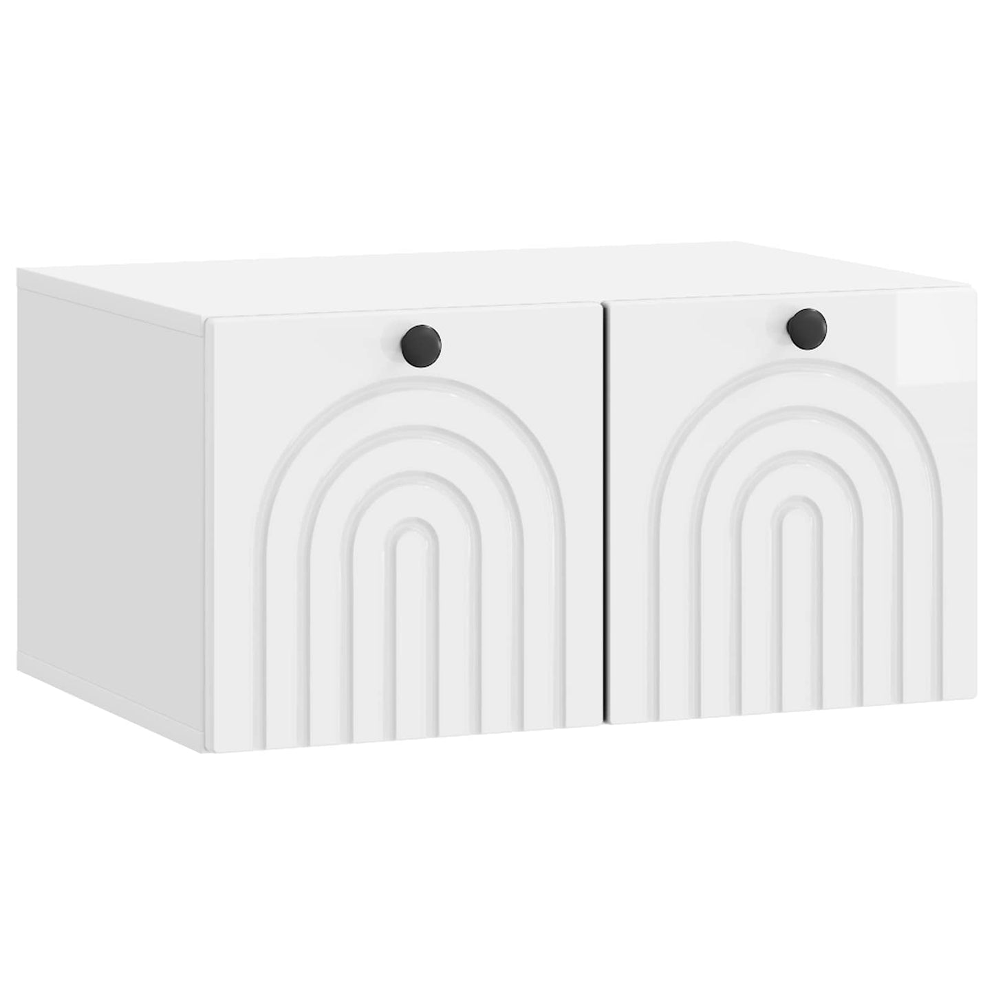 vidaXL Wall-Mounted TV Cabinet High Gloss White 59.5 x 41 x 30 cm 2